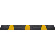 Plasticade SB72-SE Speed Bump w/ Cat Eye Reflectors, Recycled Rubber w/ Reflective Stripes, 6' L