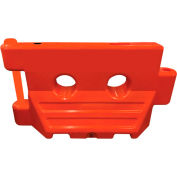 WFB-O-KIT Water Filled Barricade System, Plastic, Interlocking, Orange, 60"L x 24"W x 36"H