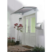 Palram - Canopia Aquila 1500 Door Awning, HG9501, 5'L x 3'W, Grey Panel, Aluminum Frame