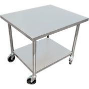 IMC Stainless Steel Mixer Table w/ Undershelf & Casters, 30&quot;W x 24&quot;D