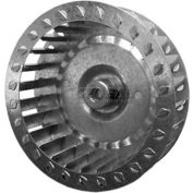 Single Inlet Blower Wheel, 5-3/4" Dia., CW, 3450 RPM, 1/2" Bore, 2-1/16"W, Galvanized