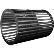 Double Inlet Blower Wheel, 6-25/64" Dia., CCW, 2050 RPM, 1/2" Bore, 7"W, Galvanized