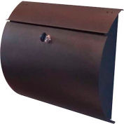 Spira Stainless Steel Wall Mount Mailbox SPA-M002BLK - 14-3/4"W x 4"D x 13"H, Black