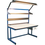 Global Industrial Bench-In-A-Box Cantilever Workbench, ESD Laminate Top, 60"Wx30"D, Blue