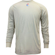 National Safety Apparel® FR Control Long Sleeve T-Shirt, 2XL, Khaki, C51FRSRLS2XL