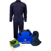 ArcGuard® KIT2CV11NGB2X 12 cal UltraSoft Arc Flash Kit FR Coverall & Balaclava, 2XL, No Gloves