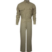 TECGEN Select® 8 cal Flame Resistant Coveralls, 4X, Tan, TCG02120881