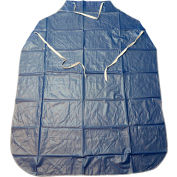 6 Mil Sewn Edge Vinyl Apron - Blue, 35" x 48" - Pkg Qty 12