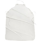 6 Mil Raw Edge Vinyl Apron - White, 35" x 45" - Pkg Qty 12