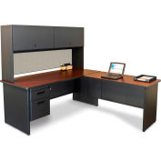 Pronto Desk with Return, 72"W x 78"D Dark Neutral/Chalk