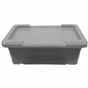 PVI GRAY LID FDA Plastic Tub Lid - For Lug Tub 25"L x 15-1/2"W x 2"H, Gray