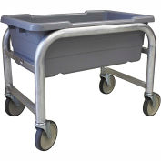 PVI Aluminum Lug Cart LUGCT1 - 1 Lug Cap. All-Welded 24-1/4"L x 16-1/2"W x 20"H, Gray, No lugs