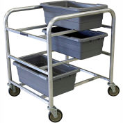PVI Aluminum Lug Cart LUGDB6 - 6 Lug Cap. All-Welded 32-3/4"L x 28-1/2"W x 36-3/4"H, Gray