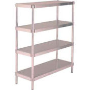 Prairie View A187248-5, Equipment Stands, 5-Shelf Shelving Unit, 18"W x 72"H x 48"L, Aluminum