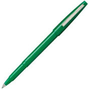 Pentel® Rolling Writer Rollerball Pen, 0.8mm, Green Barrel/Ink, Dozen
