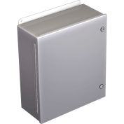 Hoffman A16148CHFL, Continuous Hinge W/Quick Turn Fast Latch, Type 4, 16.00X14.00X8.00, Steel/Gray