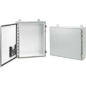Hoffman A241210LP Wall Mount, Type 12/13 Encl, 24.00x12.00x10.00, Steel/paint