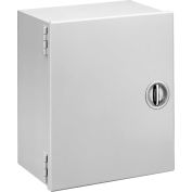 Hoffman A30N2412LP, Wall-Mount Control Enclosure, 30.00X24.00X12.62, Steel/Gray