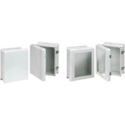 Hoffman HJ806HWPL1LG Flat Hinged Latch Cvr Encl, 9.30x7.31x4.98, Fiberglass