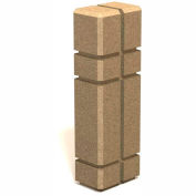 Petersen Manufacturing SB-128 Square Concrete Bollard, " Dia X 30" H, Type A Mount, Sand