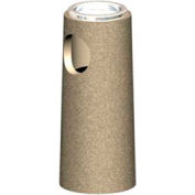 Petersen Concrete Round Cigarette Receptacle w/Aluminum Lid - 12" Dia. Tan - CSR-T-30