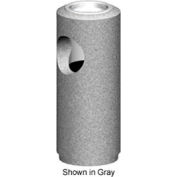 Petersen Concrete Round Cigarette Receptacle w/Aluminum Lid - 13-3/4" Dia. Tan - CSR-T-2