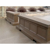 Petersen Manufacturing Concrete Pedestrian And Traffic Barrier, 36" H x 96" L x 24" W, Type 4 Sand