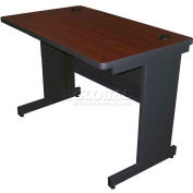Pronto School Training Table with Modesty Panel Back, 42W x 30D - Dark Neutral/Mahogany