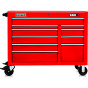 Proto J555041-10RD 550S Series 50"W X 25-1/4"D X 41"H 10 Drawer Red Workstation