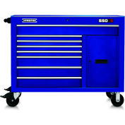 Proto J555041-8BL-1S 550S Series 50"W X 25"D X 41"H 8 Drawer & 1 Shelf Blue Workstation