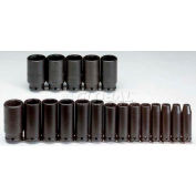Proto J74116 1/2" Drive 19 Piece Deep Impact Socket Set - 6 Point