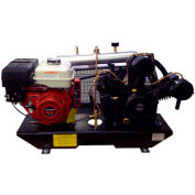 Puma TUK-130HGE, 13HP, Base Plate Gas Comp, Tankless Gallon, 175 PSI, 23CFM, Honda, Electric/Recoil