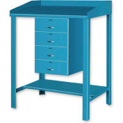 Global Industrial&#153; Shop Desk W/ 4 Drawers, Sloped Surface, 36&quot;W x 30&quot;D, Blue