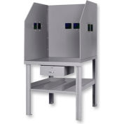 Global Industrial Arc Welding Bench W/ See-Thru Sides & Center Drawer, 36"W x 36"D