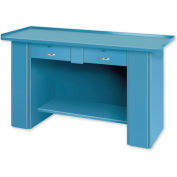 Global Industrial Drop Front Workbench w/ 2 Drawers, 60"W x 22"D, Tan