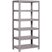 Pucel™ Shelving Unit, 36"W x 65"H x 14"D, 6 Levels, 12 GA Shelves, Welded, Gray