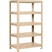 Pucel™ Shelving Unit, 30"W x 65"H x 18"D, 5 Levels, 12 GA Shelves, Welded, Putty
