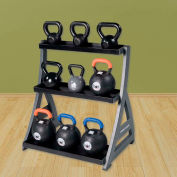 Power Systems Premium Steel Kettlebell Storage Rack - 3-Tier - 31"L Studio Series