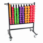 Power Systems Premium Dumbbell Storage Rack with 44 Deluxe Vinyl Dumbbell Pairs