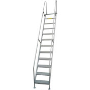 P.W. Platforms 4 Step Steel Access Stairway, 24" Step Width - PWSW4H24G