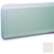 Wall Guard W/Rounded Top & Bottom Edges, Rec. Plastic Clip Retainer System, 7-3/4&quot;H x 12'L, Pearl