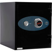 Phoenix Safe Olympian Key & Combination Dual Control Fire Resistant Safe 0.87 cu ft, Black, Steel