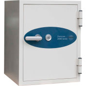 Phoenix Safe Datacare 2-Hour Key Lock Fire & Water Resistant Media Safe 0.58 cu ft, Off-White, Steel