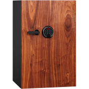 Phoenix Safe DBAUM Fingerprint Lock Luxury Fire Res. Safe w/ Walnut Door 3.0 cu ft, Black, Steel