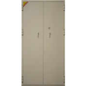 Phoneix Safe Fire & Water Resistant Storage Cabinet, 36"Wx20-1/4"Dx72"H, Putty, Assembled