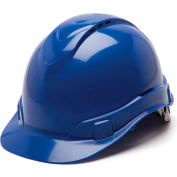 Ridgeline Vented Cap Style Hard Hat, Blue, 4-Point Ratchet Suspension - Pkg Qty 16