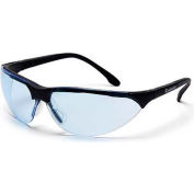 Rendezvous® Eyewear Infinity Blue Anti-Fog Lens , Black Frame - Pkg Qty 12