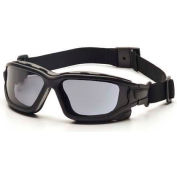 I-Force™ Eyewear Gray Anti-Fog Lens , Black Temples/Strap - Pkg Qty 12