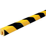 Knuffi Shelf Bumper Guard, Type G, 196-3/4"L x 1-1/16"W x 1-1/4"H, Black & Yellow, 60-6760