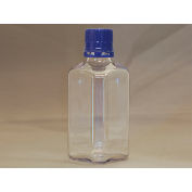 Qorpak&#174; 60ml Clear PET Square Bottle with 24-415 Blue PP Cap, 192/Pack